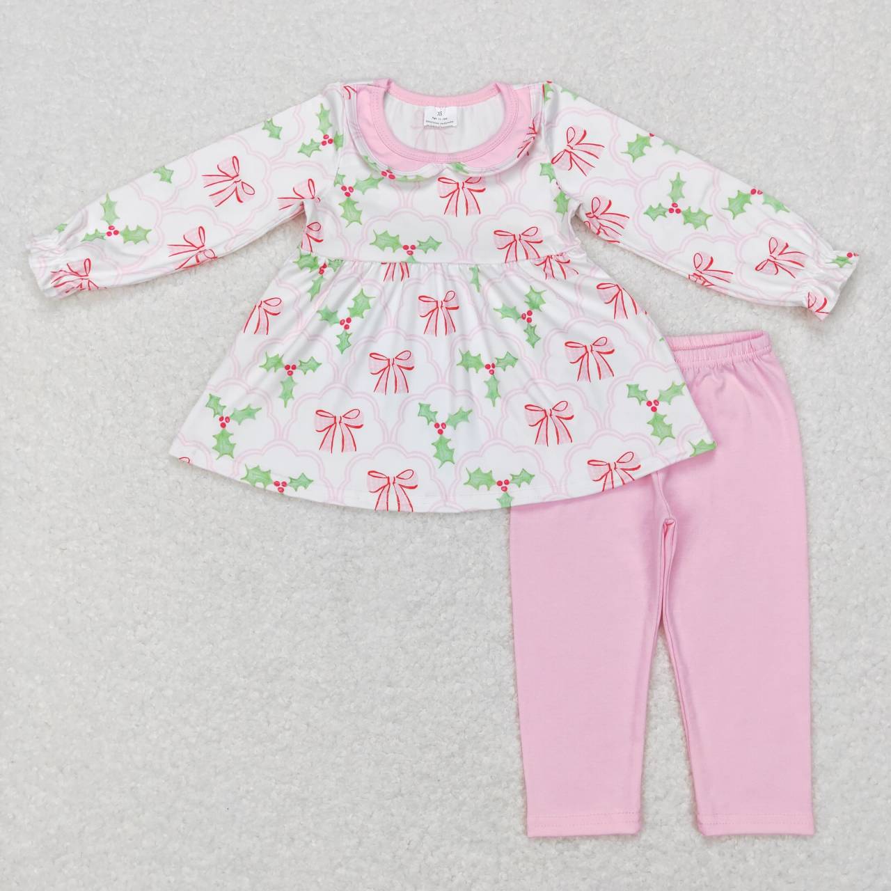 GLP0692 baby girl clothes girl pink christmas outfit