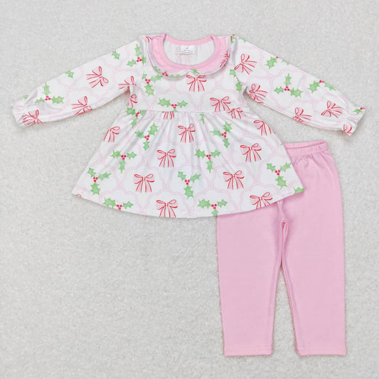 GLP0692 baby girl clothes girl pink christmas outfit