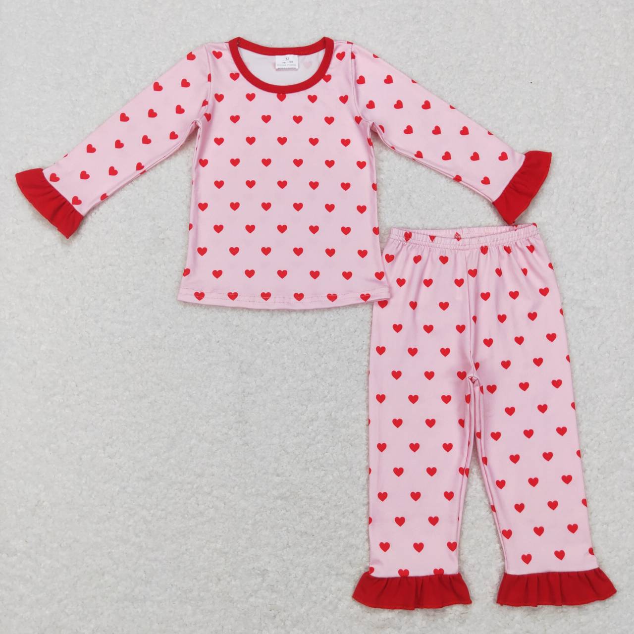 GLP0864 baby girl love girl Valentine's Day pajamas set