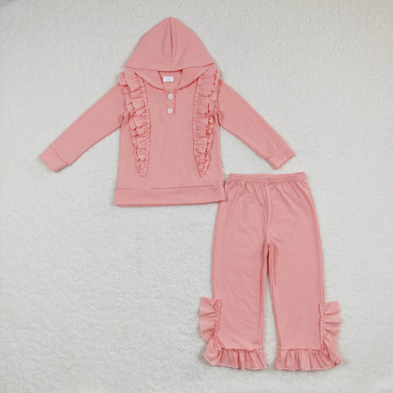 GLP0894 baby girl clothes  girl pink hooded Cotton Suit