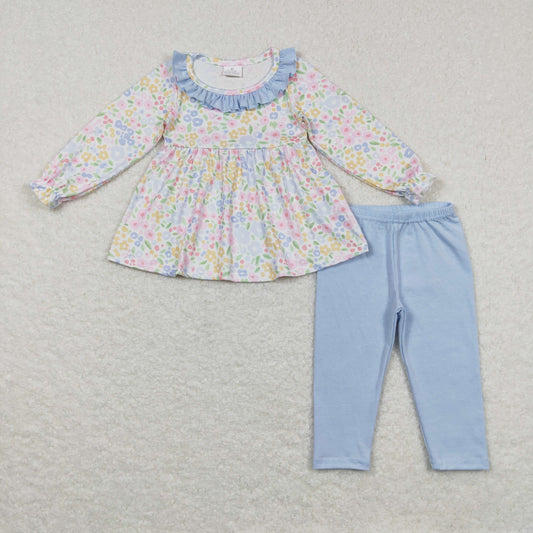 GLP0918 baby girl flower blue Set