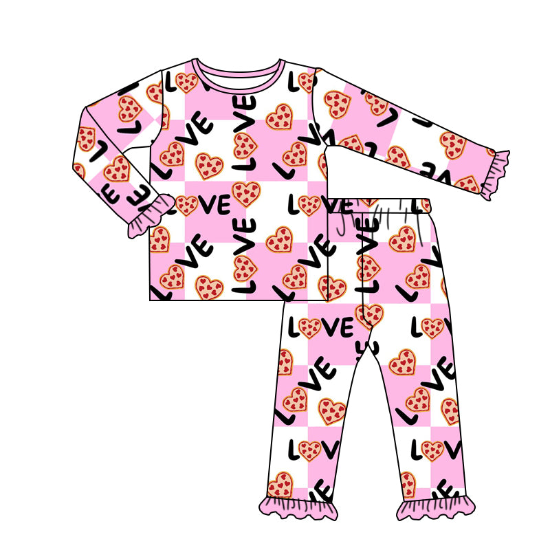 GLP1000  pre-order baby girl love cookies pajamas set