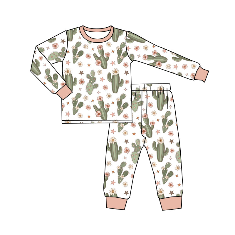 GLP1015 pre-order baby girl cactus pajamas set