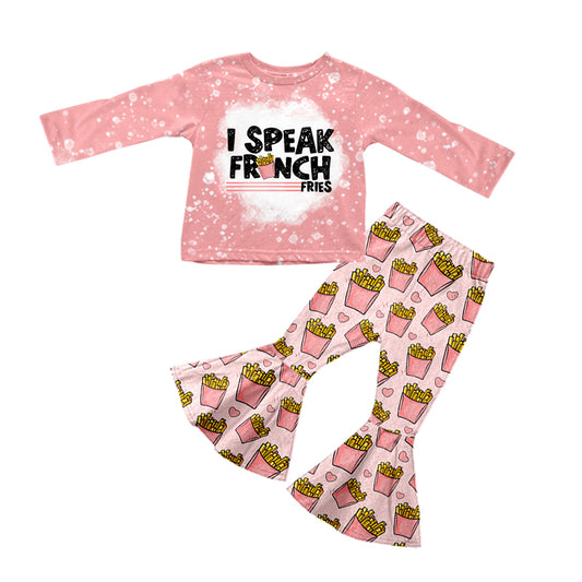 GLP1018 pre-order girl I speak French fries print fall outfit