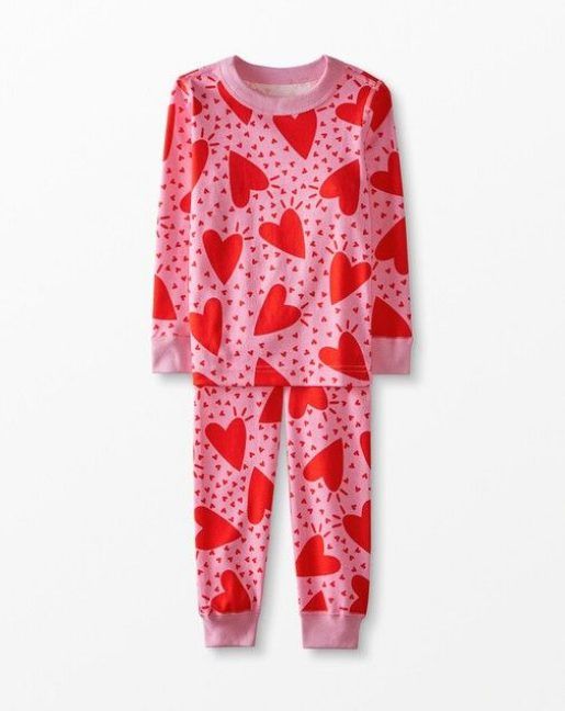 GLP1038 pre-order baby girl love Valentine's Day pajamas set