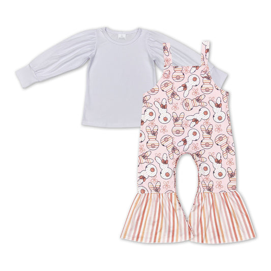 GLP1104 baby clothes girls bunny bow easter outfit