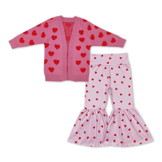 GLP1105 baby girl clothes girl pink love valentine's day outfit