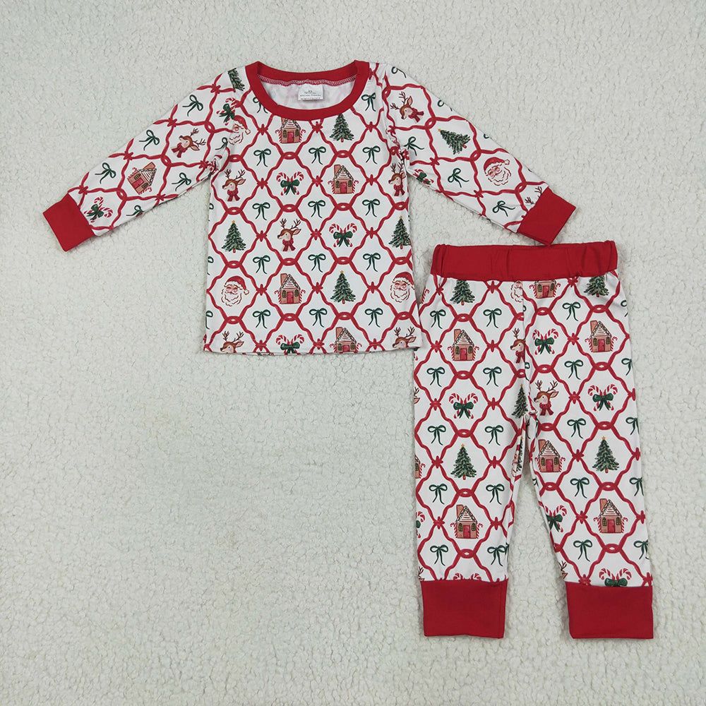 GLP2391 toddler girls clothes Christmas Deer pajamas sets