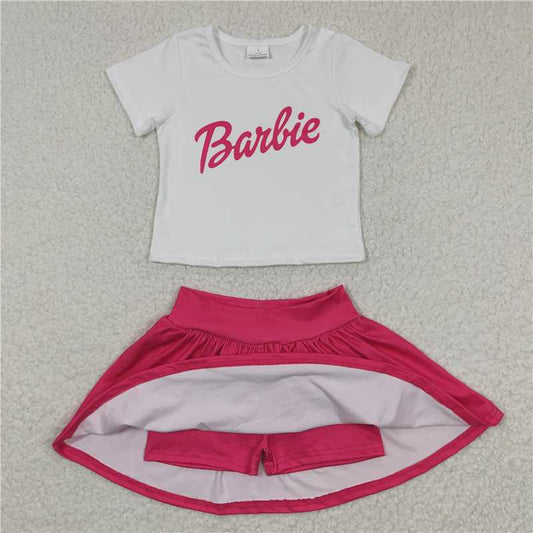 girls barbie tops rosy skirts sets GSD0280