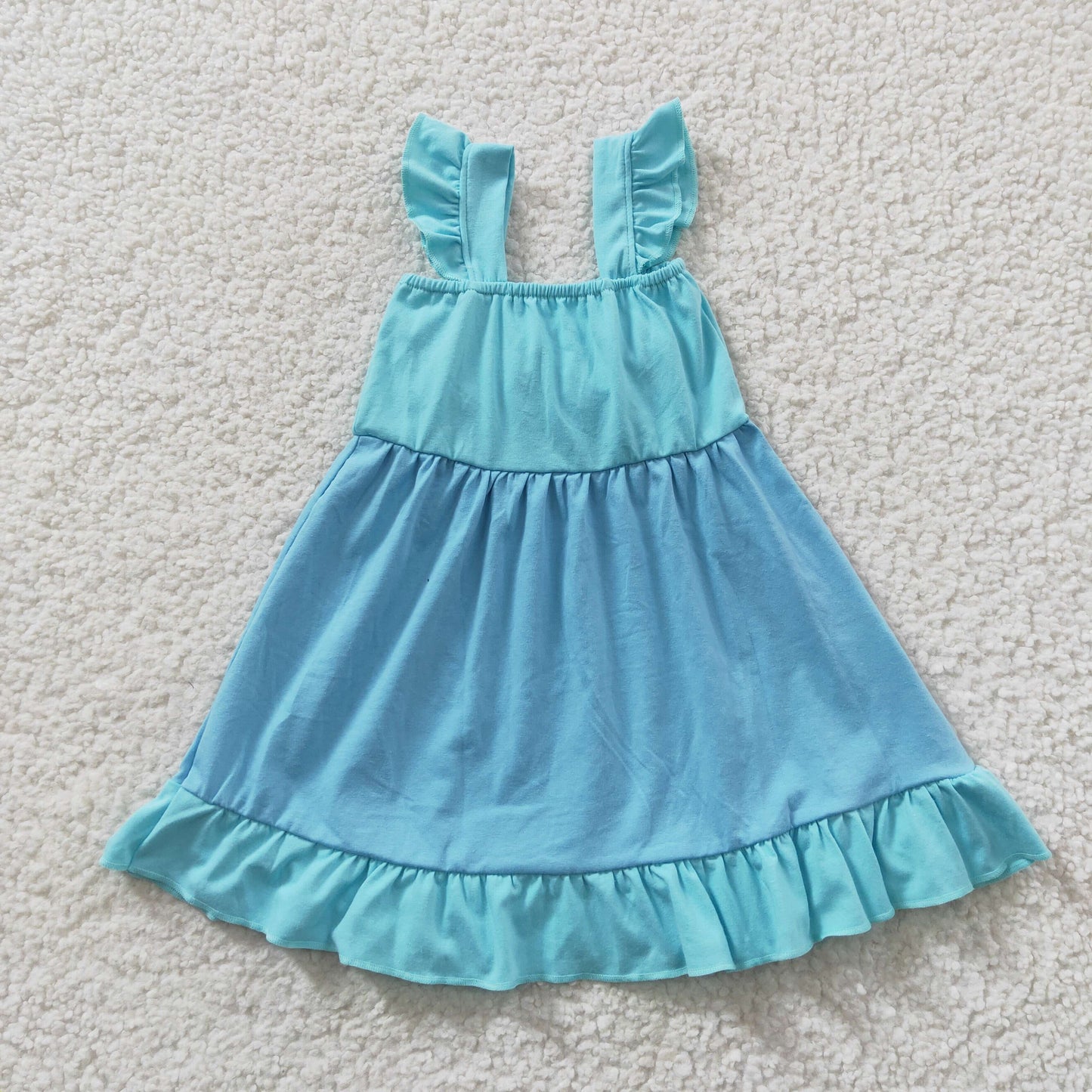 kids blue bowties princess dress GSD0341