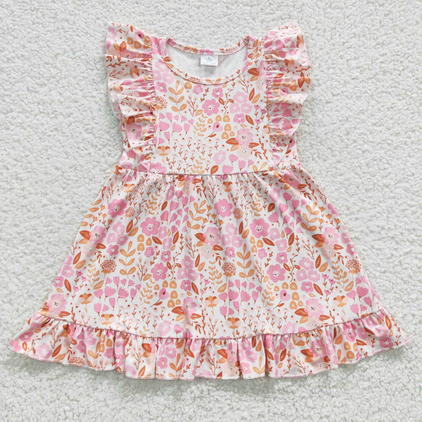 kids pink floral dress GSD0361