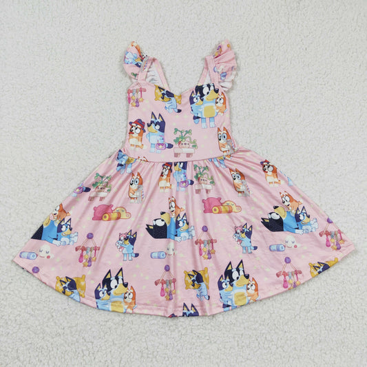 girls pink bluey dress GSD0422