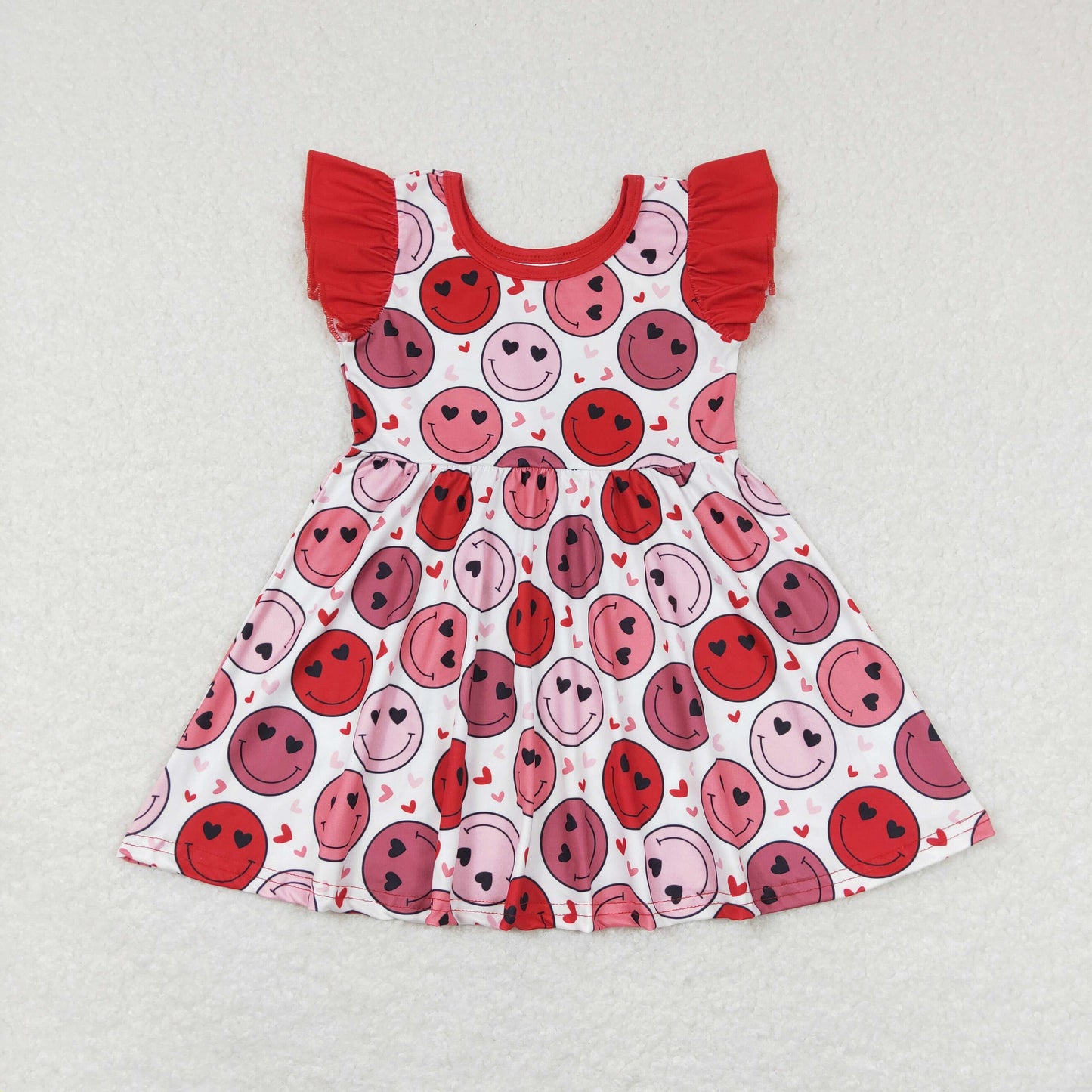 GSD0513 baby girl clothes girl smile Valentine's Day dress