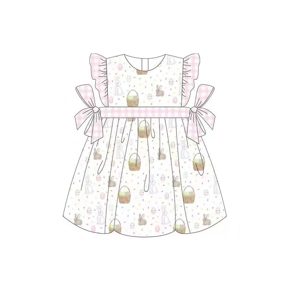 GSD0538 pre-order baby girl clothes bunny girl easter summer short sleeves dress