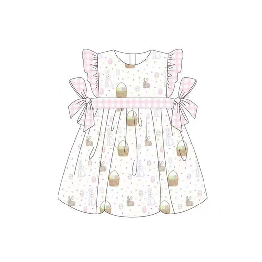 GSD0538 pre-order baby girl clothes bunny girl easter summer short sleeves dress