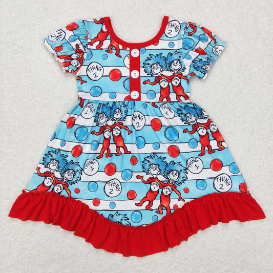 GSD0557 baby girl  clothes girl cartoon summer twirl dress