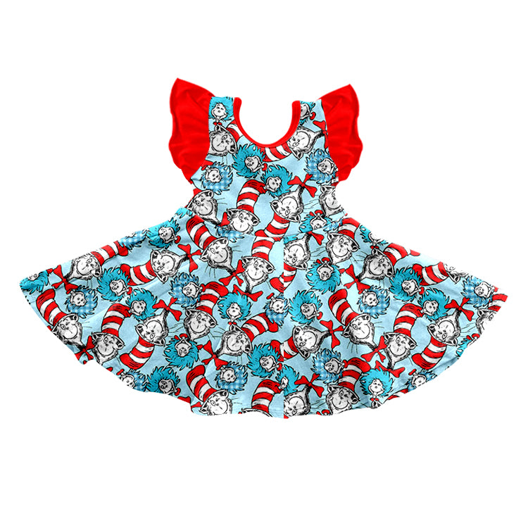 GSD0559 pre-order baby girl  clothes girl cartoon summer twirl dres