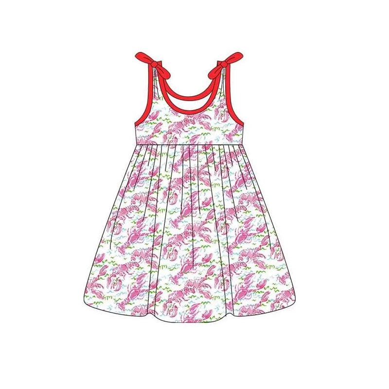 GSD0560 pre-order baby girl  clothes girl crayfish summer twirl dres