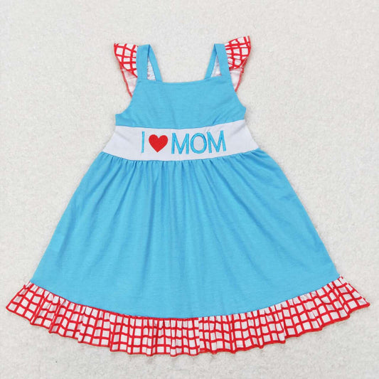 GSD0594 baby girl clothes I love mom girl summer dress