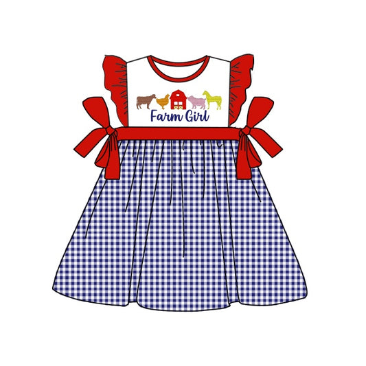 GSD0599 pre-order baby girl clothes farm girl  summer dress