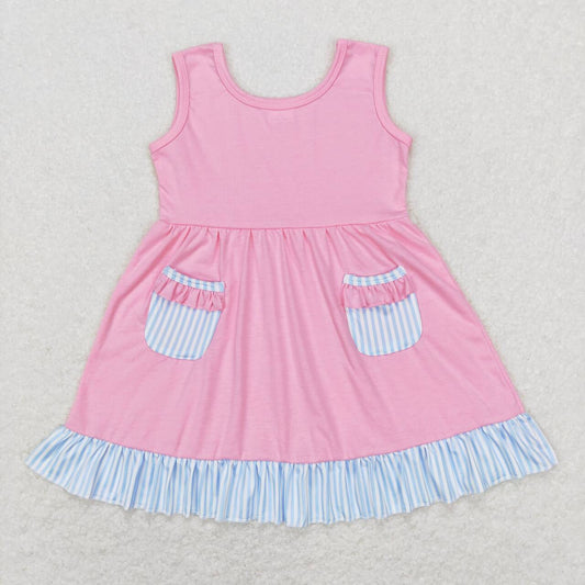 GSD0608  baby girl clothes  pink girl summer dress