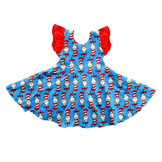 GSD0612 pre-order baby girl clothes girl cartoon short sleeves dress