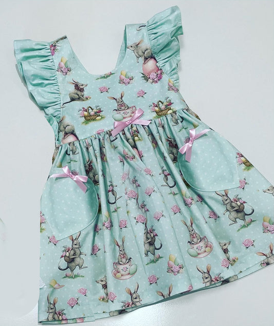 GSD0619 pre-order baby girl clothes girl rabbit easter summer dress