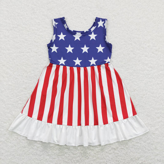 GSD0667 baby girl clothes 4th of July patriotic summer dress