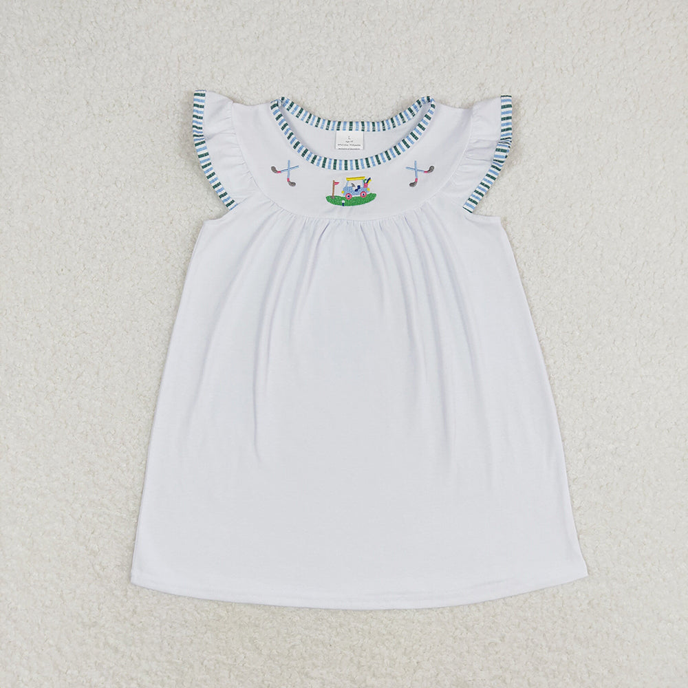 Embroidery Sibling Baby Girls Summer Knee Length Dresses