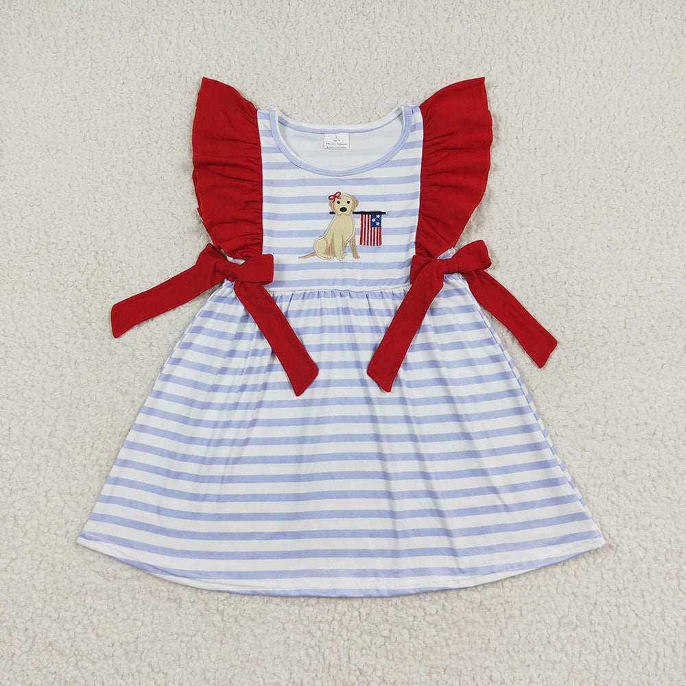 GSD0845 baby girl clothes pubby 4th of July patriotic girl summer dress