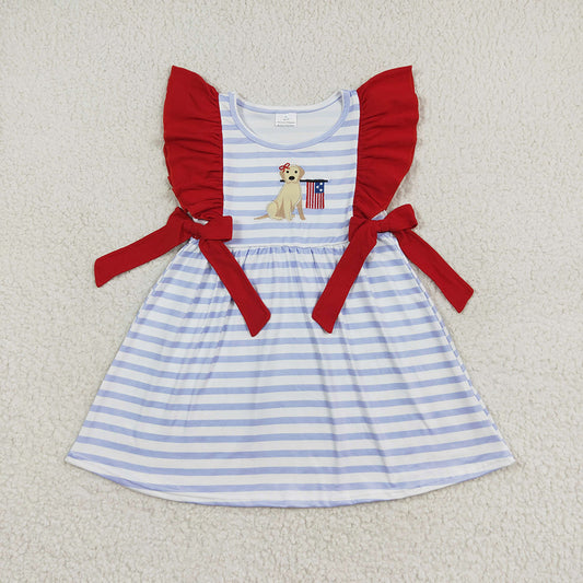 GSD0845 baby girl clothes pubby 4th of July patriotic girl summer dress