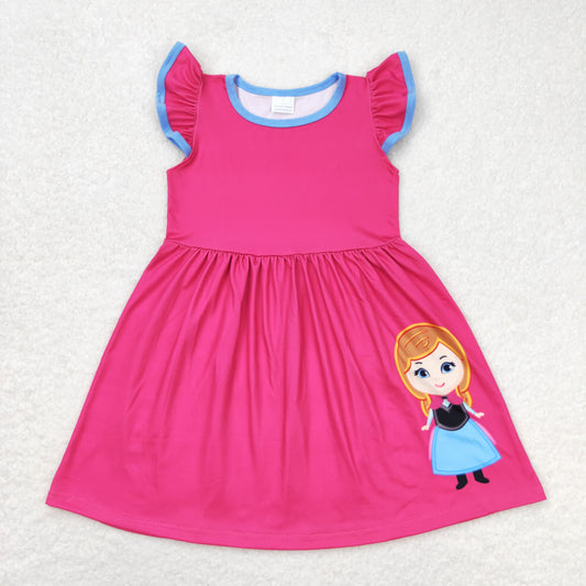 GSD1149  toddler clothes  hot pink princess baby girl summer dress