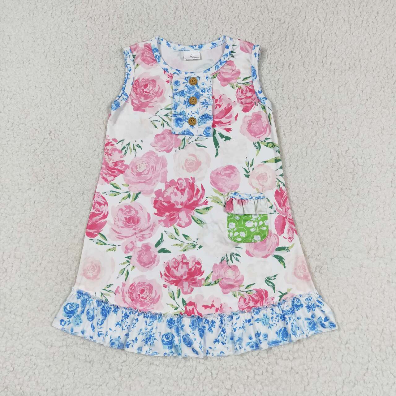 GSD1154   toddler clothes flower baby girl summer dress