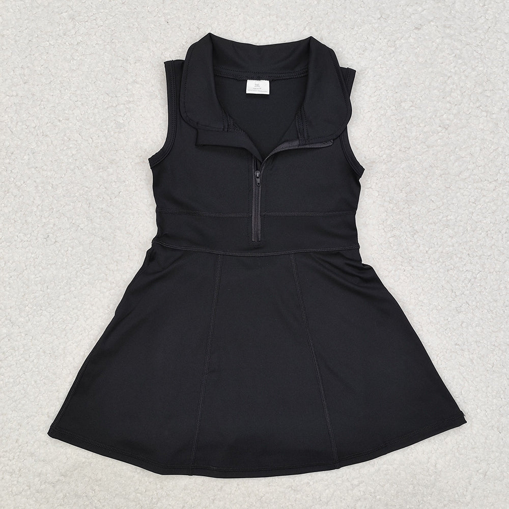 Sibling 5 Colors Baby Girls Athletic Zip Active Wear Knee Length Dresses