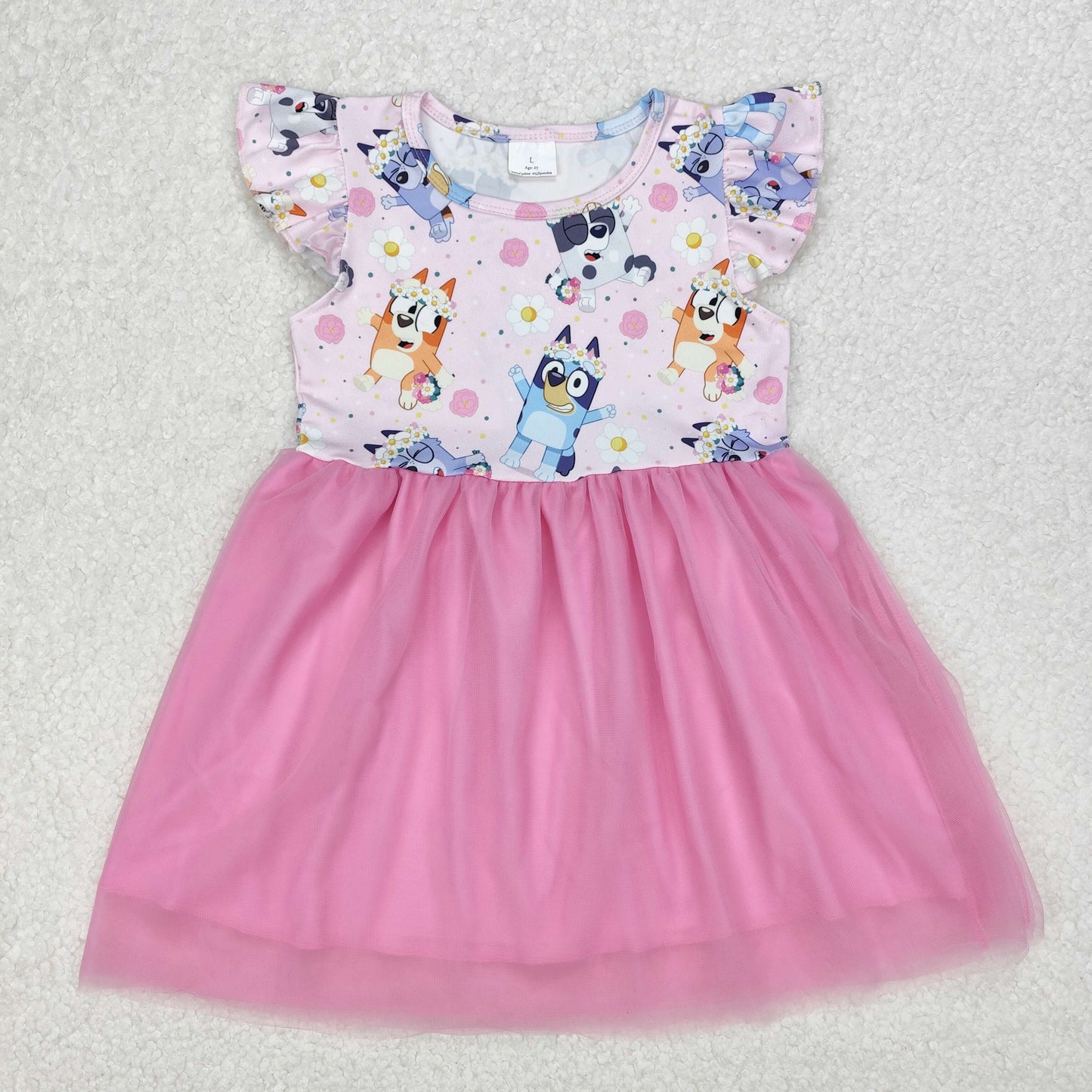 GSD1789  toddler clothes cartoon dog baby girl summer dress