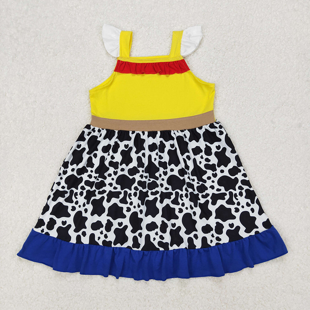 GSD1881 toddler clothes toy cow baby girl summer dresses