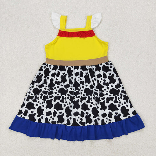 GSD1881 toddler clothes toy cow baby girl summer dresses