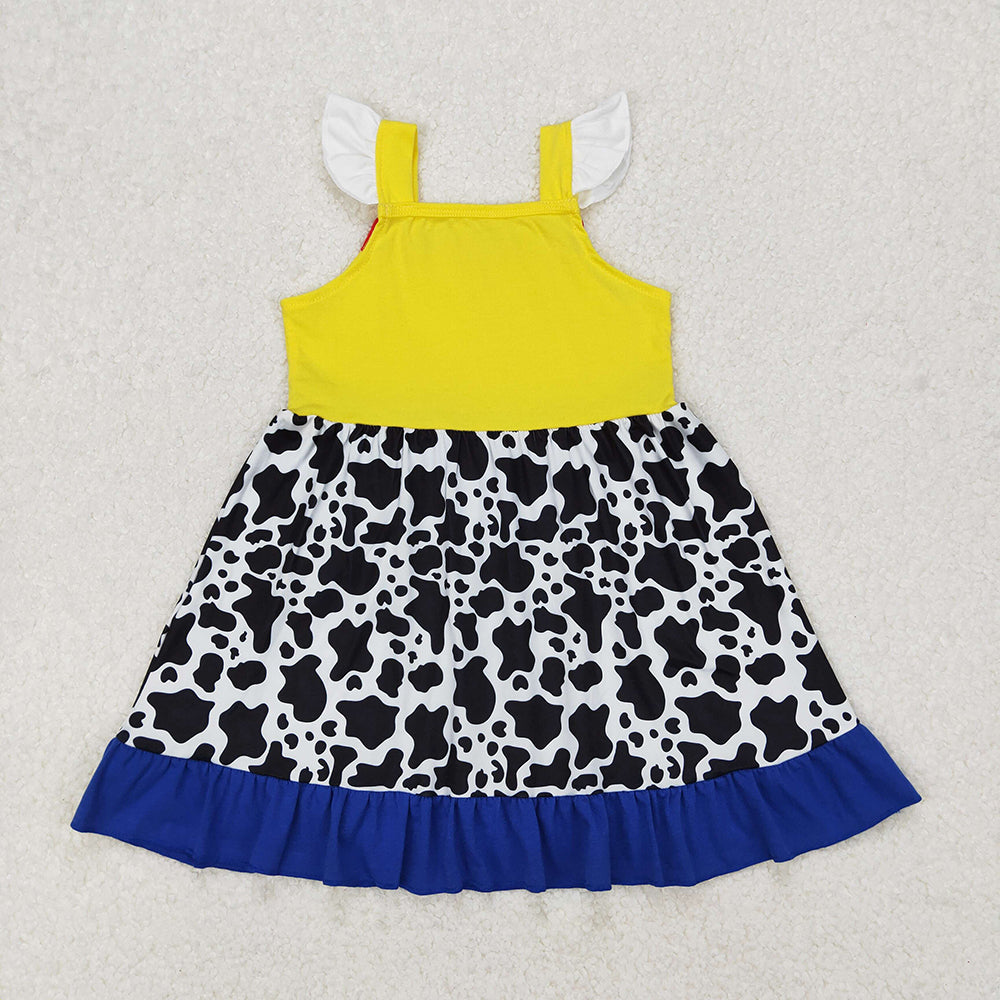 GSD1881 toddler clothes toy cow baby girl summer dresses