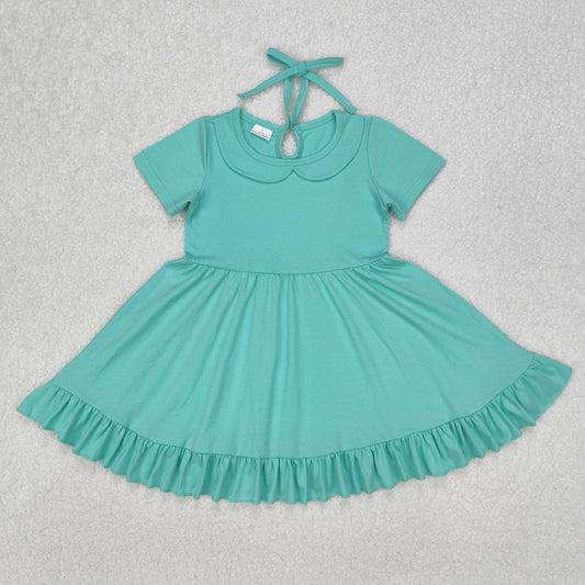 GSD1918   toddler clothes green girl summer dress