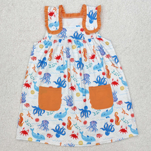 GSD1961  toddler clothes sea animal girl summer dress