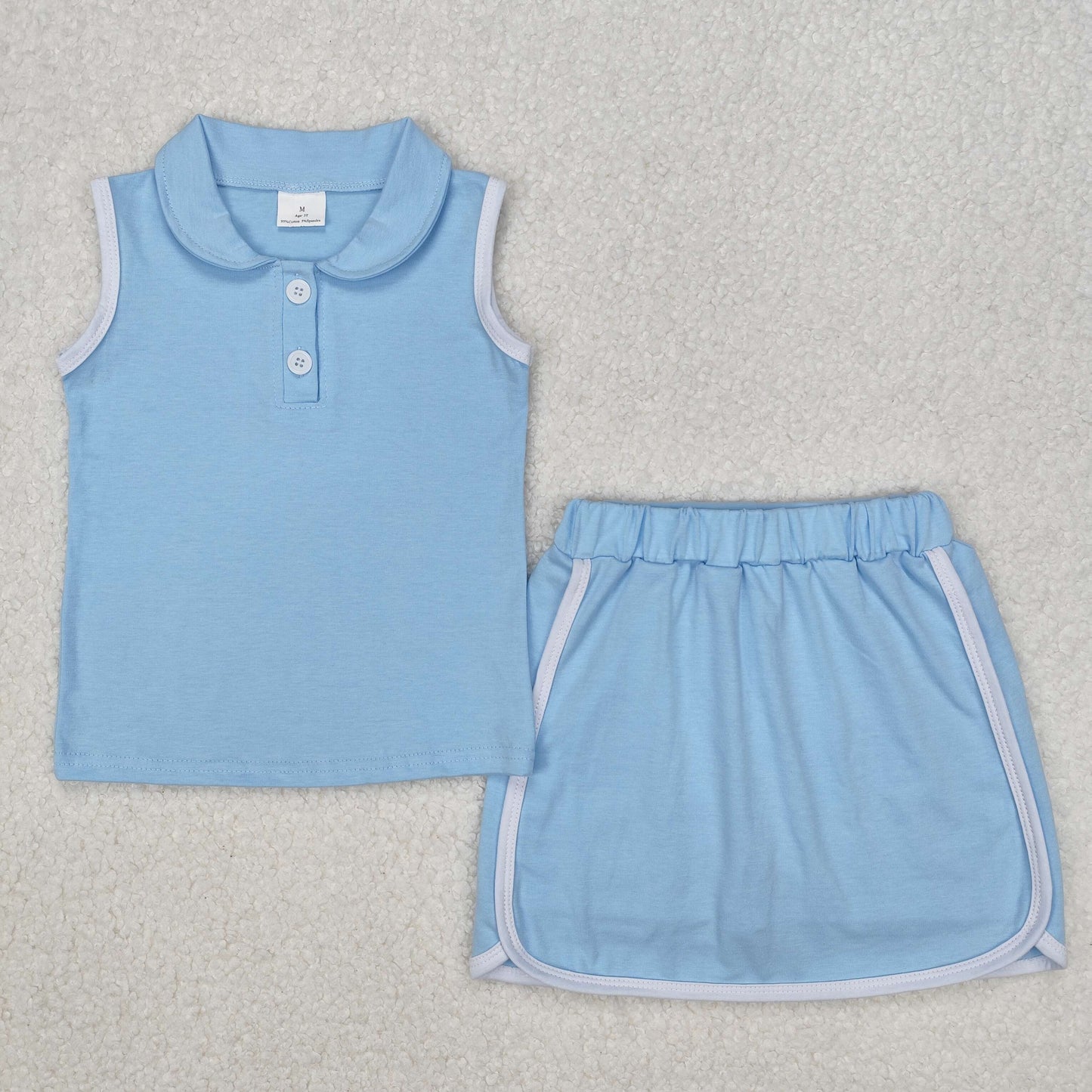 GSD1974  toddler girl clothes blue girl summer set