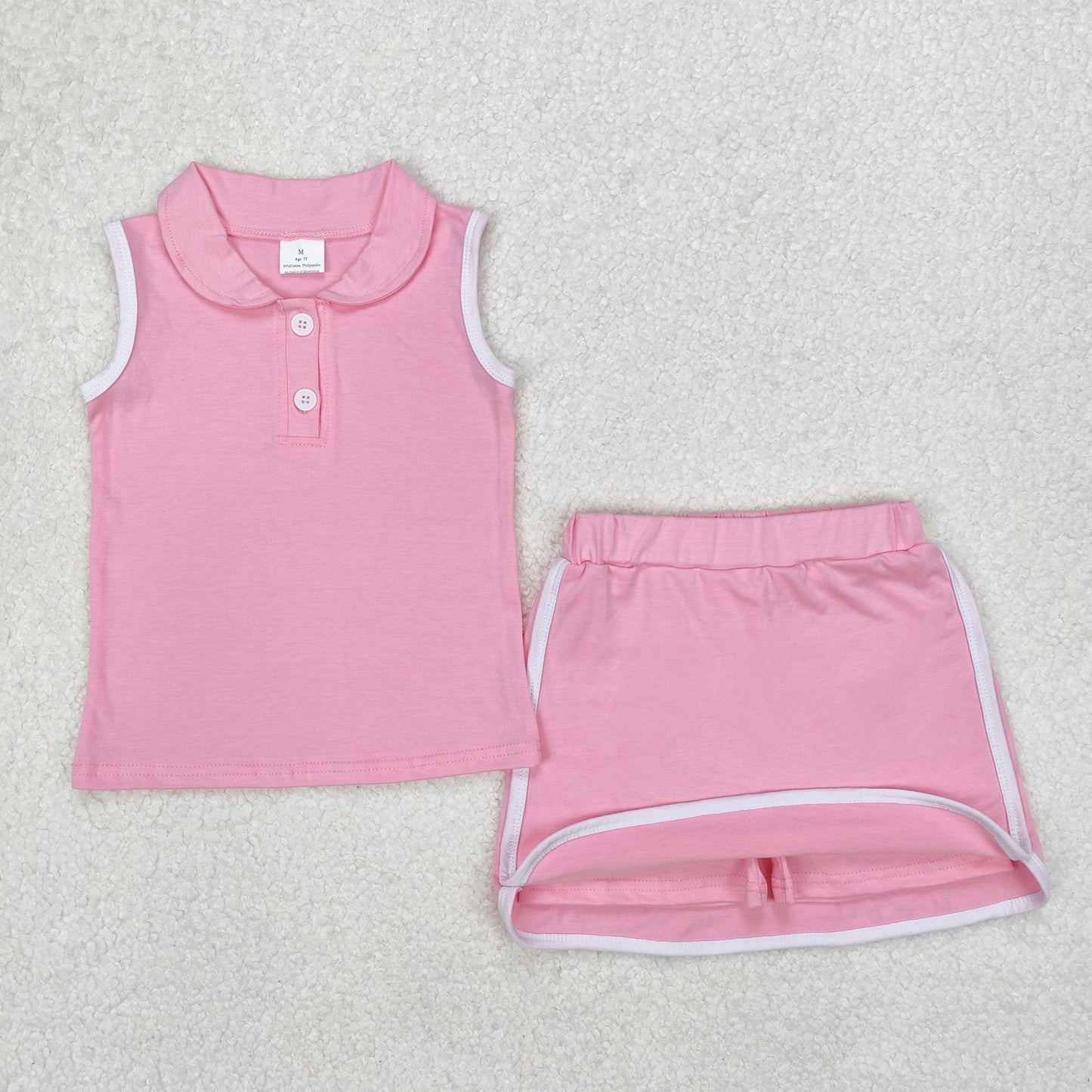 GSD1975  toddler girl clothes pink girl summer set