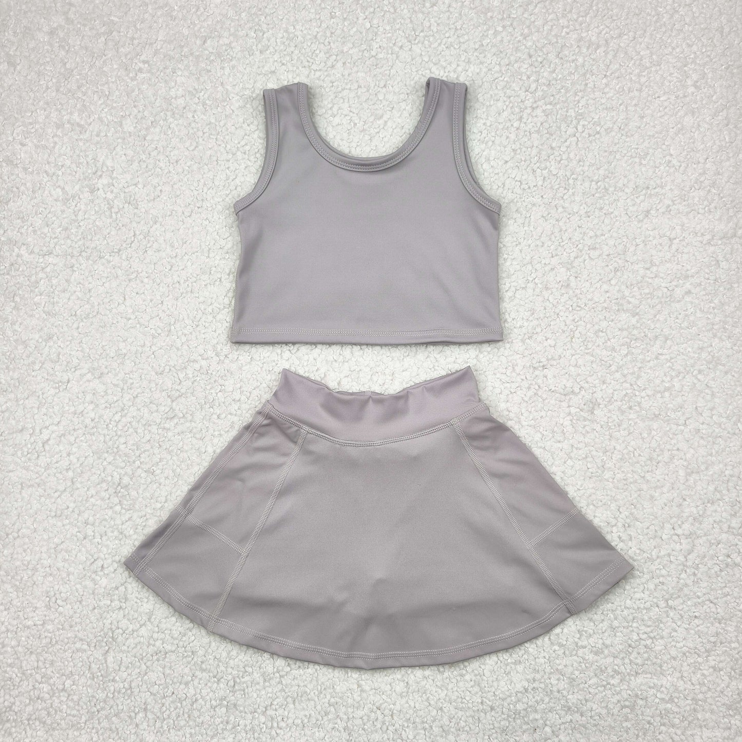 Sibling Baby Girls Colorful Vests Top Tennis Sports Skorts Yoga Clothes Sets