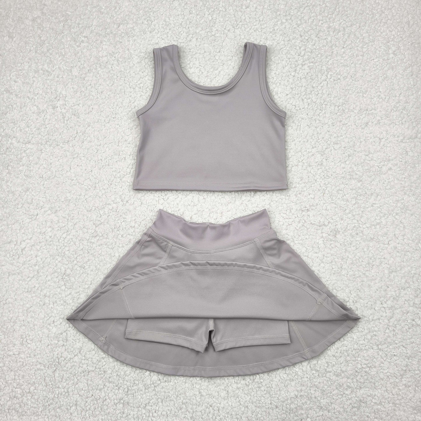 Sibling Baby Girls Colorful Vests Top Tennis Sports Skorts Yoga Clothes Sets