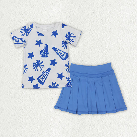 GSD2716 Blue Cheer Top Yoga Skorts Shorts Boutique Outfits Sets