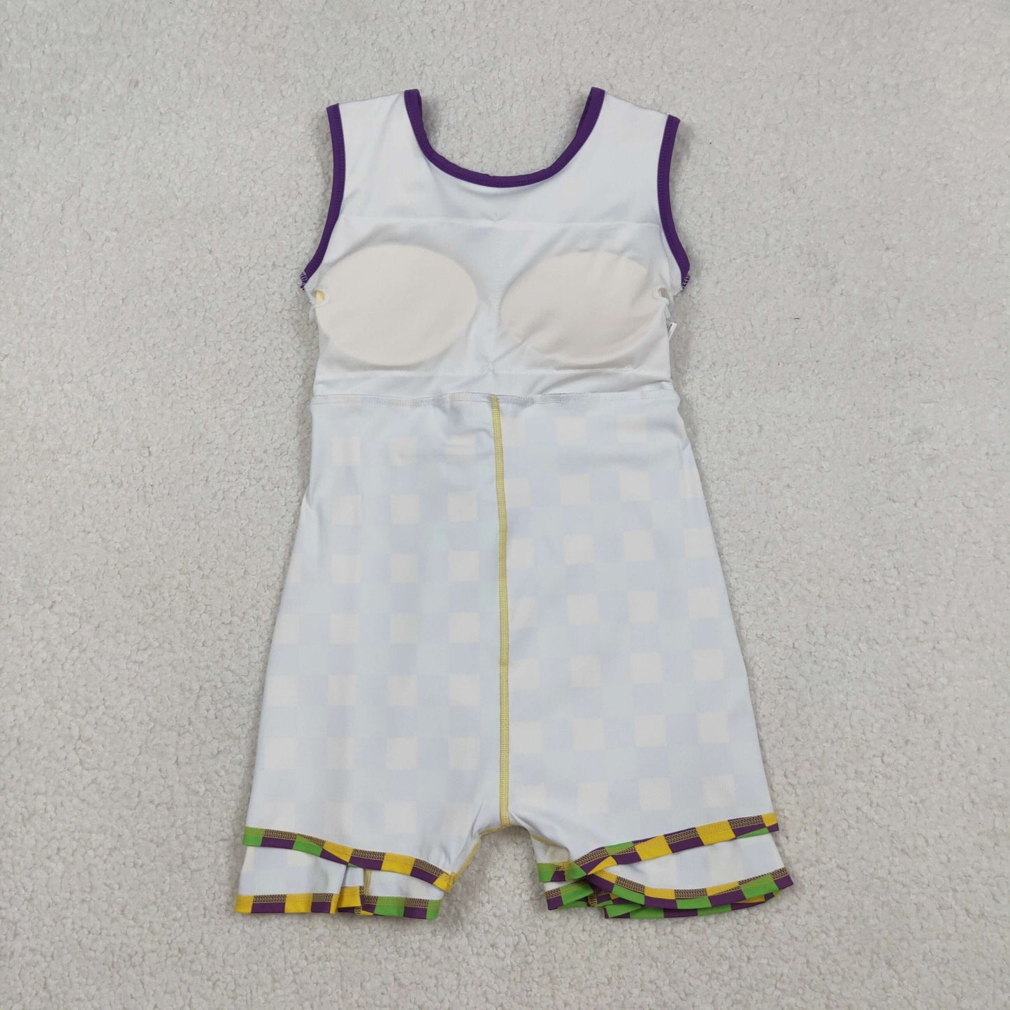Sibling Baby Girls Sleeveless Mardigras Yoga Active Shorts Knee Length Dresses