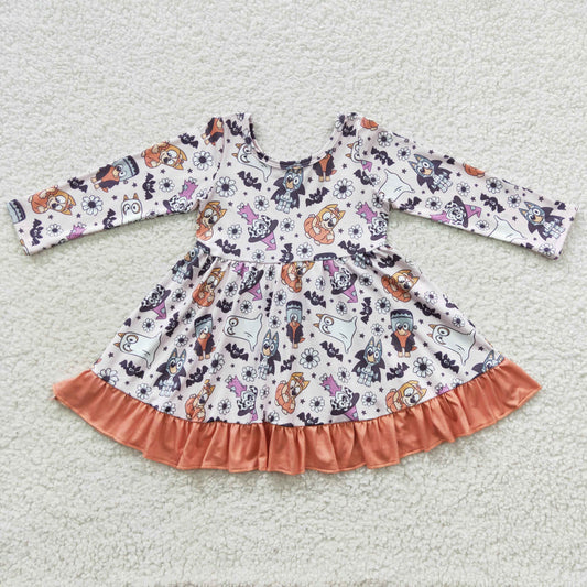 girls cute bluey cartoon dress GLD0216