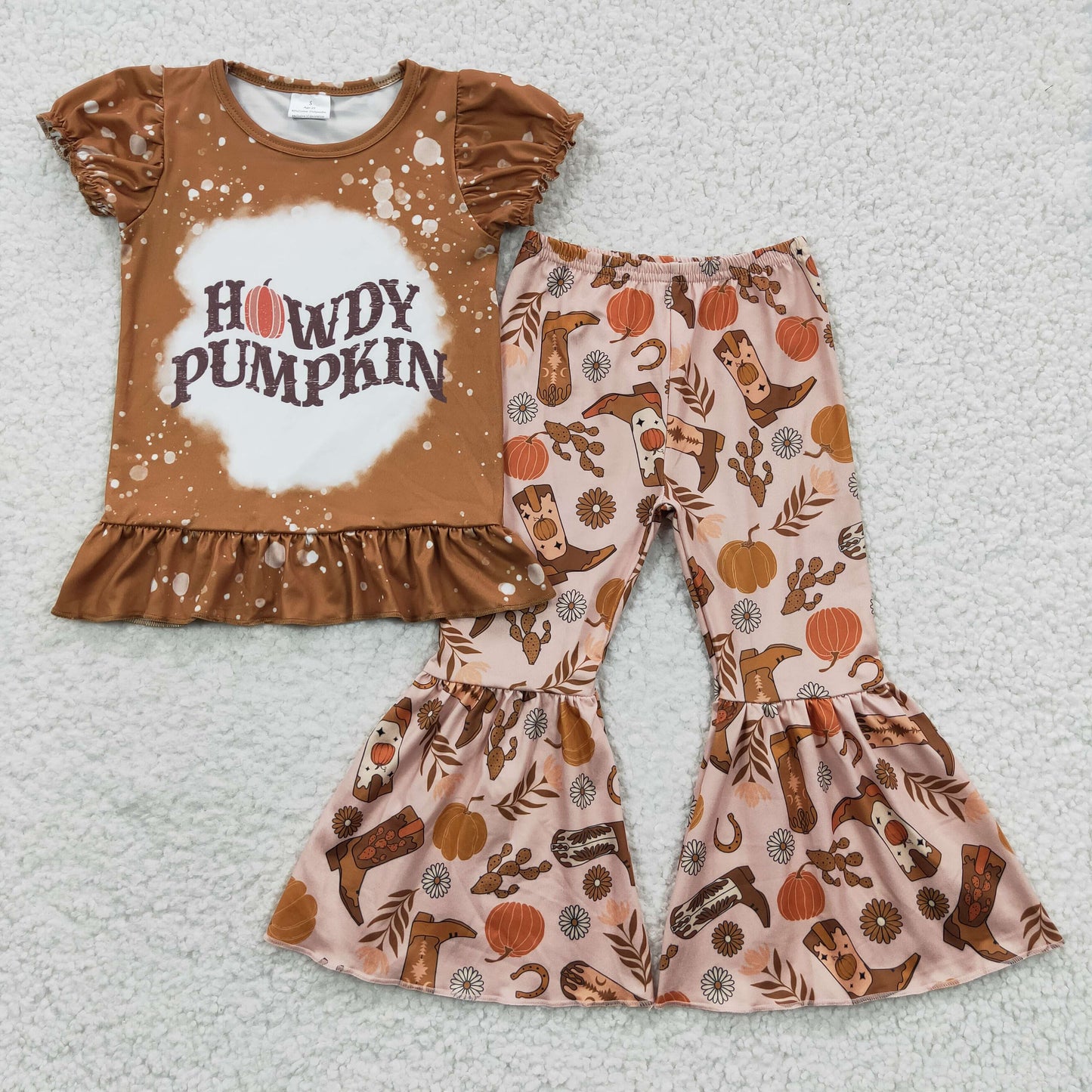 howdy pumpkin t-shirts bell bottoms sets GSPO0611