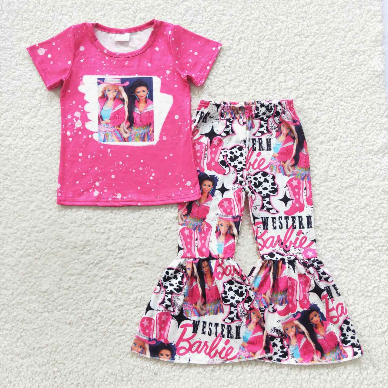 western pink cartoon princess pattern sets GSPO0808