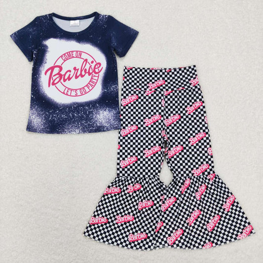 GSPO1351 baby girl clothes  barbie girl bell bottoms outfits